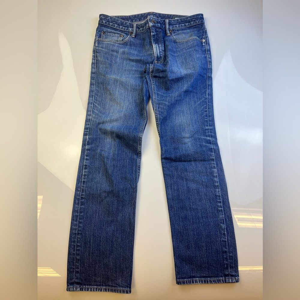 Classic Men's Blue Straight-Leg Jeans